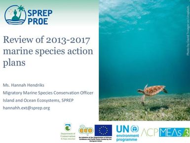 Review of 2013-2017 marine species action plans