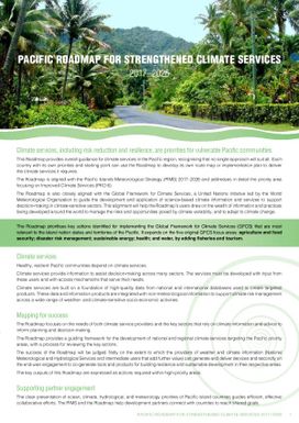 Pacific Roadmap for Strengthening Climate Services 2017-2026