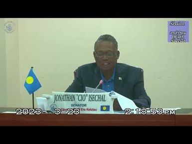 Palau National Congress | The Senate, 2nd Day of 9th Special Session