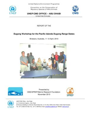 Dugong workshop for the Pacific Islands Dugong Range States