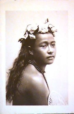 Woman with Rose Headwreath