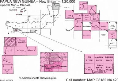 Special map, New Britain / prepared under the direction of the Chief Engineer, GHQ, SWPA by Base Map Plant, U.S. Army, GHQ, SWPA