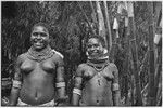 Courtship: adolescent girls wear beads and armbands, dressed up for courtship event