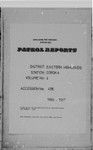 Patrol Reports. Eastern Highlands District, Goroka, 1956 - 1957