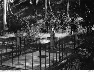 The graves of Able Seaman (AB) W G V Williams and Captain (Capt) Brian Colden Antill Pockley, Australian Army Medical Corps. Both died on the ship HMAT Berrima during the afternoon of 11 September ..