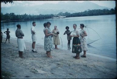 Staff from Salamo Methodist Mission come for a mission wedding : Kalo Kalo Methodist Mission Station, D'Entrecasteaux Islands, Papua New Guinea 1956-1958 / Terence and Margaret Spencer