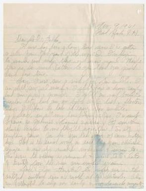 [Letter from Grover Barron Bishop to Grover Bishop, November 9, 1941]