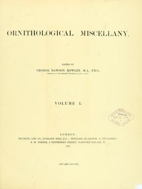 Ornithological miscellany