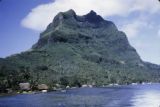 French Polynesia, view of mountain peaks on Bora Bora