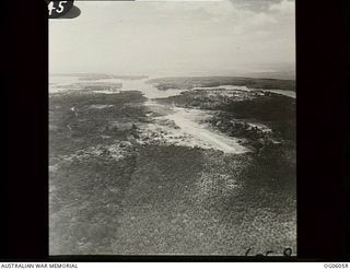 Aerial view of Mandang airfield