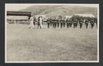Royal Papua and New Guinea Constabulary inspection at the opening of the Golden Ridges mine, Wan, 1949