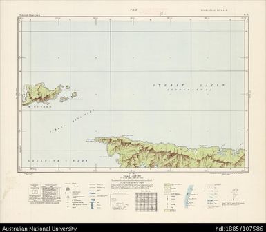 Indonesia, Western New Guinea, Pom, Series: Nederlands-Nieuw-Guinea, Sheet 9-N, 1958, 1:100 000