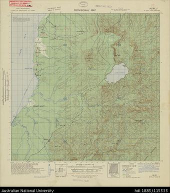 Papua New Guinea, New Britain, Aliai, Provisional map, Sheet B56/5, 1943, 1:63 360