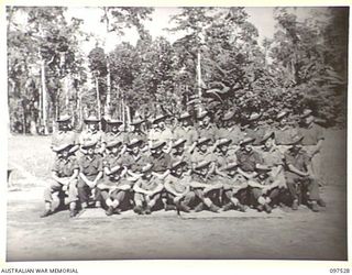 TOROKINA, BOUGAINVILLE. 1945-10-05. MEMBERS OF 18 PLATOON, D COMPANY, 57/60 INFANTRY BATTALION, 15 INFANTRY BRIGADE