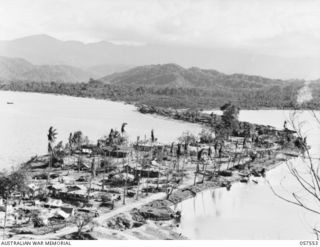 SALAMUA, NEW GUINEA. 1943-09-19. THE ISTHMUS CONNECTING THE MAINLAND AND THE PENINSULA