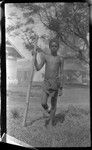 Boy with bandaged foot