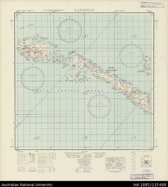 Papua New Guinea, Lavongai, Series: AMS T401, Sheet SA 56-4, 1942, 1:500 000