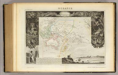 Oceanie. Atlas Universel Illustre. Grave par Laguillermie, rue St. Jacques, No. 82. Illustre par Raimond Bonheur, peintre. Impie. de Lemercier, Paris. A Paris, chez A. Combette, Editeur, Rue de la Parcheminerie, 15. (1856)