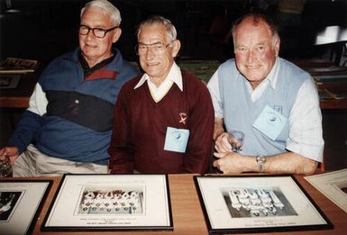 Cricket Club; 50th jubilee; Laurie Meachen, Keith Smith, Trevor Harrison.