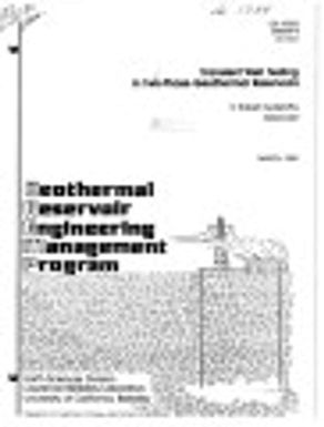 Transient well testing in two-phase geothermal reservoirs
