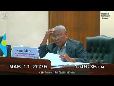 Palau National Congress | 12th OEK, The Senate 1st Day of 1st Special Session