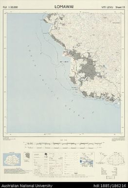 Fiji, Viti Levu, Lomawai, Series: X754, Sheet 15, 1959, 1:50 000