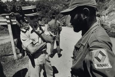 Kanak insurgents and gendarmes, New Caledonia, 1984