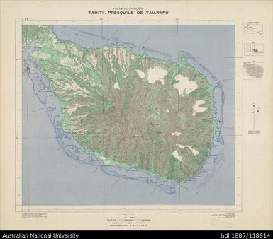 French Polynesia, Windward Group, Tahiti (Presquile De Taiarapu), Provisional Series, 1958, 1:40 000