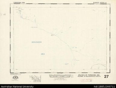 Papua New Guinea, Torokina NW, Survey Index 27, 1:50 000, 1971