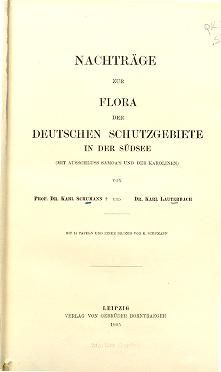 Nachträge zur Flora der deutschen Schutzgebiete in der Südsee : mit Ausschluss Samoa's und der Karolinen