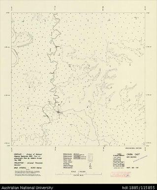 Papua New Guinea, Omba East, Provisional map, Sheet B55/1, 1943, 1:63 360