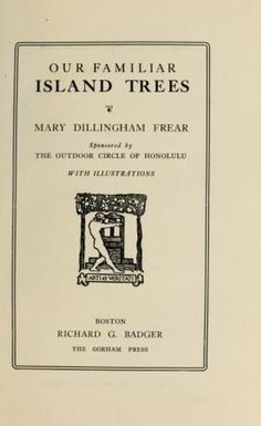 Our familiar island trees