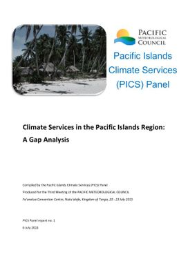 Climate services in the Pacific Islands Region: a gap analysis