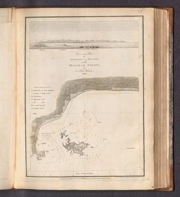 View and Plan of Sinderdroo or Melundy on the Malabar Coast ... 1765