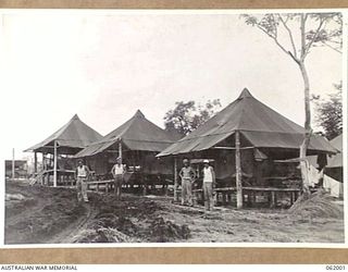 DREGER HARBOUR, NEW GUINEA. 1943-12-05. ENLISTED MEN'S SLEEPING QUARTERS 341ST UNITED STATES FIGHTER SQUADRON