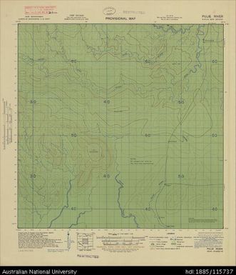 Papua New Guinea, New Britain, Pulie River, Provisional map, Sheet B55/8, 1320, 1943, 1:63 360