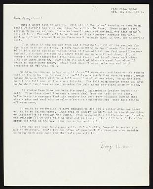 Field correspondence August - October 1964