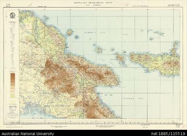 Papua New Guinea, Lae, AGS Series, Sheet SB 55, 1965, 1:1 000 000
