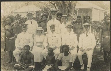 Colonel Pethebridge, Administrator of New Britain, and staff, Rabaul, [1915]