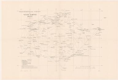 Report on the trigonometrical survey of Viti Levu (Map Trigonometrical survey of Viti Levu [map showing triangulation and natural beacons])