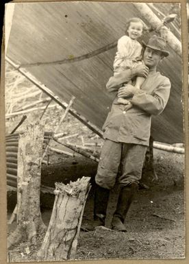 [Joan and Evan R. Stanley, with Evan wearing expedition clothing, New Guinea]