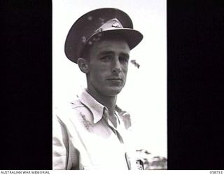 BISIATABU, NEW GUINEA. 1943-10-26. PORTRAIT OF QX42214 LIEUTENANT C. F. GOODMAN, SECOND IN CHARGE, C COMPANY 1ST PAPUAN INFANTRY BATTALION