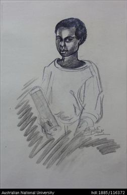 a nursing aide [Betty Kativas] at a medical training centre - eastern Highlands - N.G