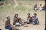 Maternal and child health clinic in Kwiop, parents and children waiting