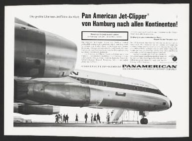 Pan American Jet-Clipper von Hamburg nach allen Kontinenten!