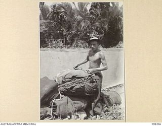 MISSION POINT, NEW GUINEA. 1945-10-24. A NEW UNIT, 67 INFANTRY BATTALION, WAS FORMED FROM VOLUNTEERS IN THE WEWAK AREA TO BECOME PART OF THE BRITISH COMMONWEALTH OCCUPATION FORCE (BCOF). SHOWN, ..