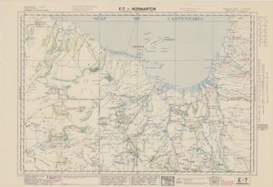 Australian aeronautical map: Normanton (Sheet E7)