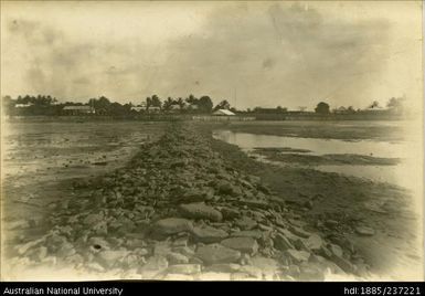 Daru, taken from stone jetty, or what is intended to be a jetty, at low tide