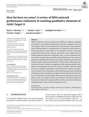 How far have we come? A review of MPA network performance indicators in reaching qualitative elements of Aichi Target 11