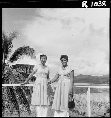 Mrs Lily Malietoa and Mrs Fetaui Mata'afa, Western Samoa - Photograph taken by Mr Clayton